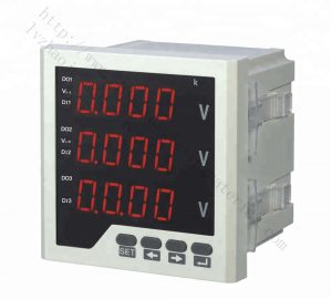 AC digital three phase voltage meter voltmeter
